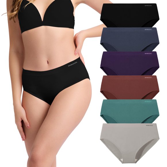 Bragas de bikini de bambú para mujer, paquete de 6 unidades - BAMBOO COOL