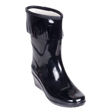 forever young wedge rain boots