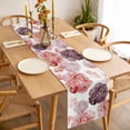 thumbnail image 3 of Table Runner 60 Inches Long for Kitchen Dining, Red Ombre Spring Floral Dresser Scarf Farmhouse, Dining Table Decorations for Wedding/Parties, Summer Botanical Flowers 13 x 60 In, 3 of 8
