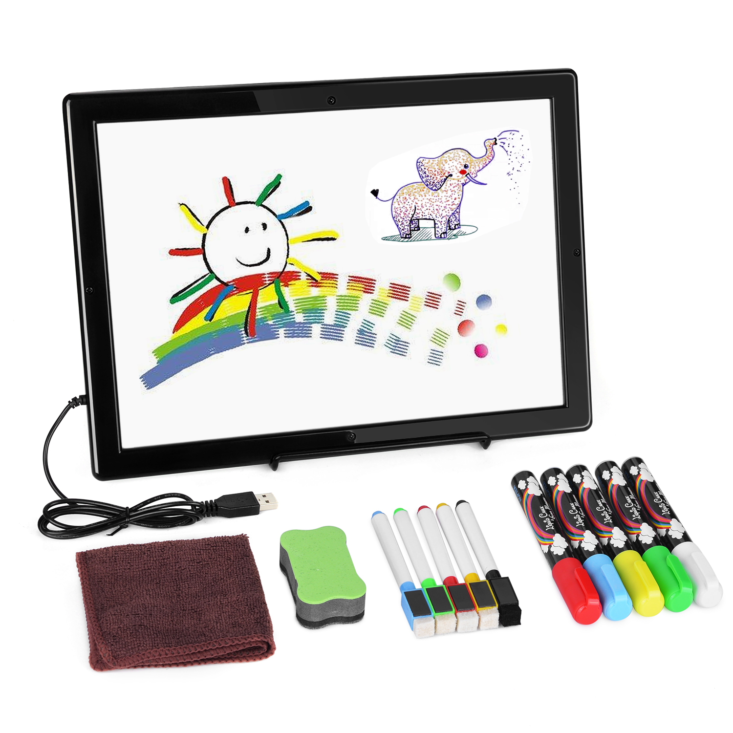 DoubleSided LCD Digital Writing Pad Dry Erase Board (12.8 x 9