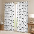thumbnail image 2 of Manfei Black White Bows Print Black Out Curtains for Girls, Elegant Ribbon Bows Curtains Pack of 2 (42x63 Each), 2 of 6
