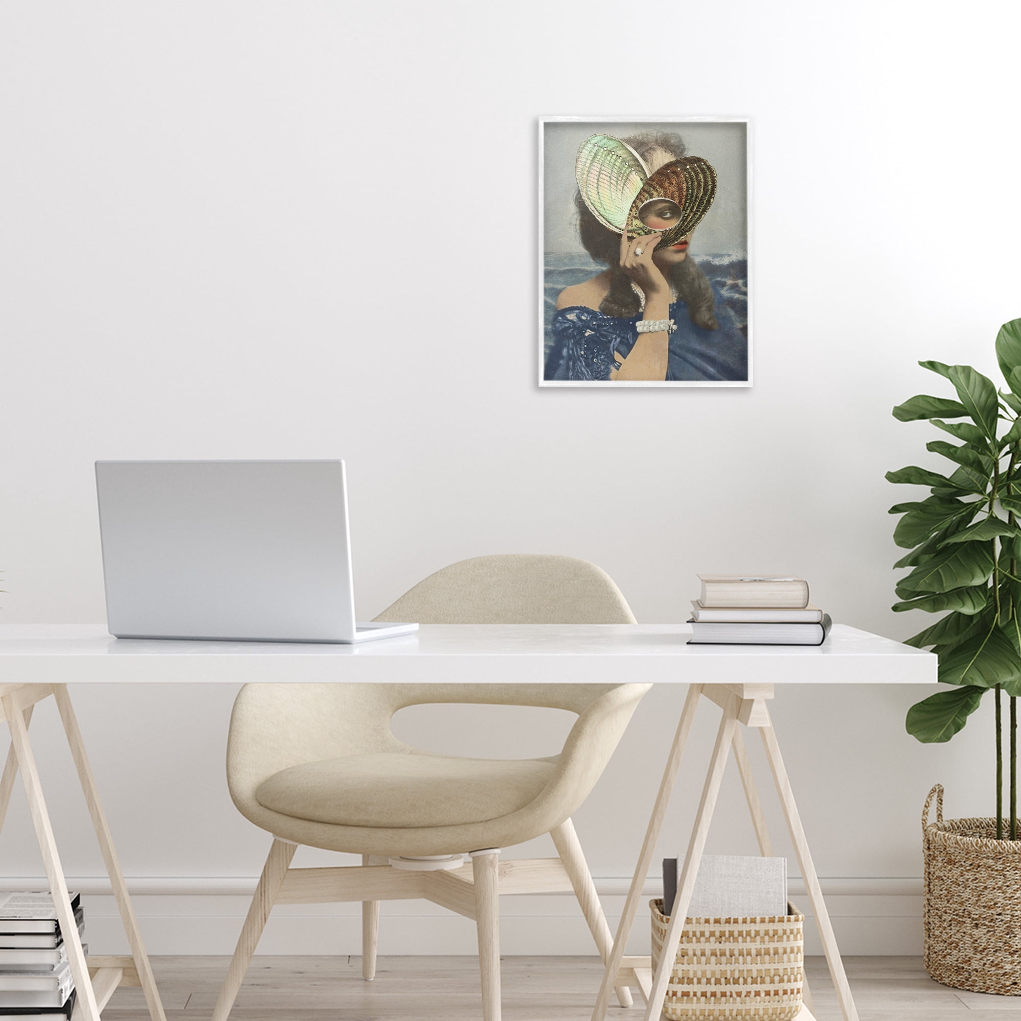 Stupell Industries Portrait of Naturalist White Framed Giclee Art, design by Victoria Barnes