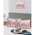 thumbnail image 4 of Valentine's Day Pillow Cases Standard Size Set of 2 - Microfiber Bed Throw Pillow Covers, Pink Gnomes Rose Flowers Buffalo Plaid Decorative Lumbar Pillow Cover with Envelope Closure for Sofa 20"x26", 4 of 6
