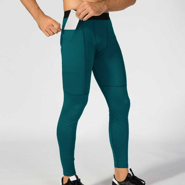 Weiqiqre Sweat Pants Compression Pants Workout Athletic Leggings Running Gym Tights with Pockets,Size S