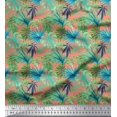 thumbnail image 1 of Soimoi Poly Georgette Fabric Tropical Leaves Print Fabric by Yard 42 Inch Wide, 1 of 3