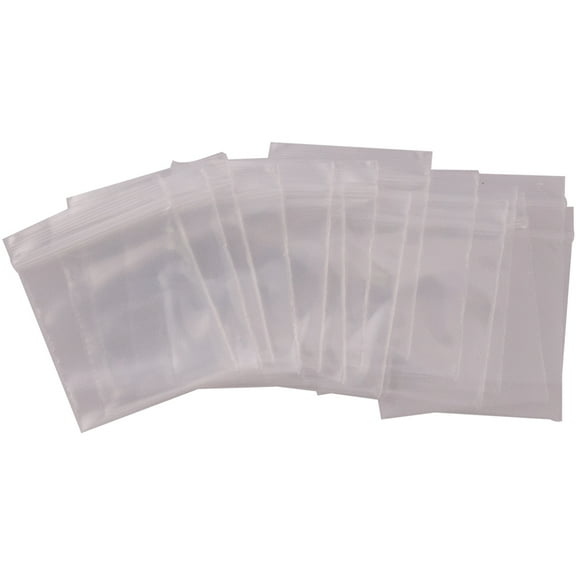 Seismic Audio Reclosable and Resealable 2 MIL Poly Zip Lock Bags, Durable SA-B11,  1" x 1" Size,  Pack of 200