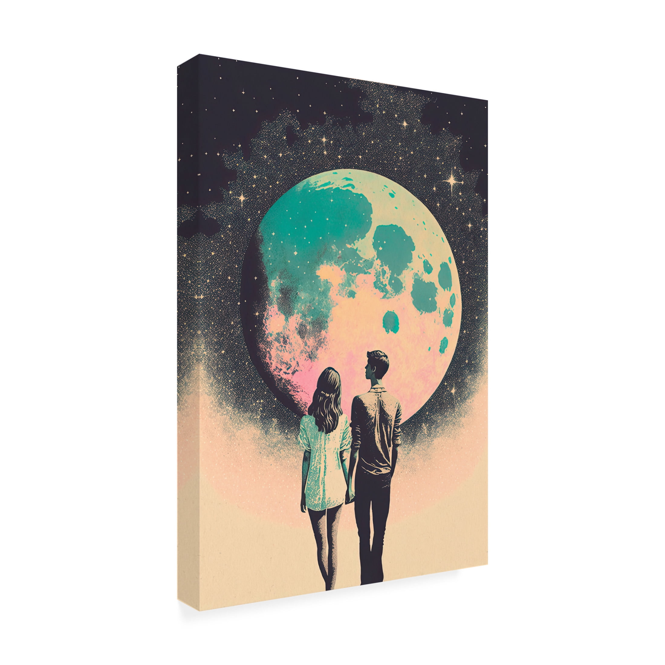 Canvas Wall Art - Treechild 'To The Moon And Back' Wall Art for Living Room, Bedroom, or Office D?cor by Trademark Fine Art - 22 x 32 Inches