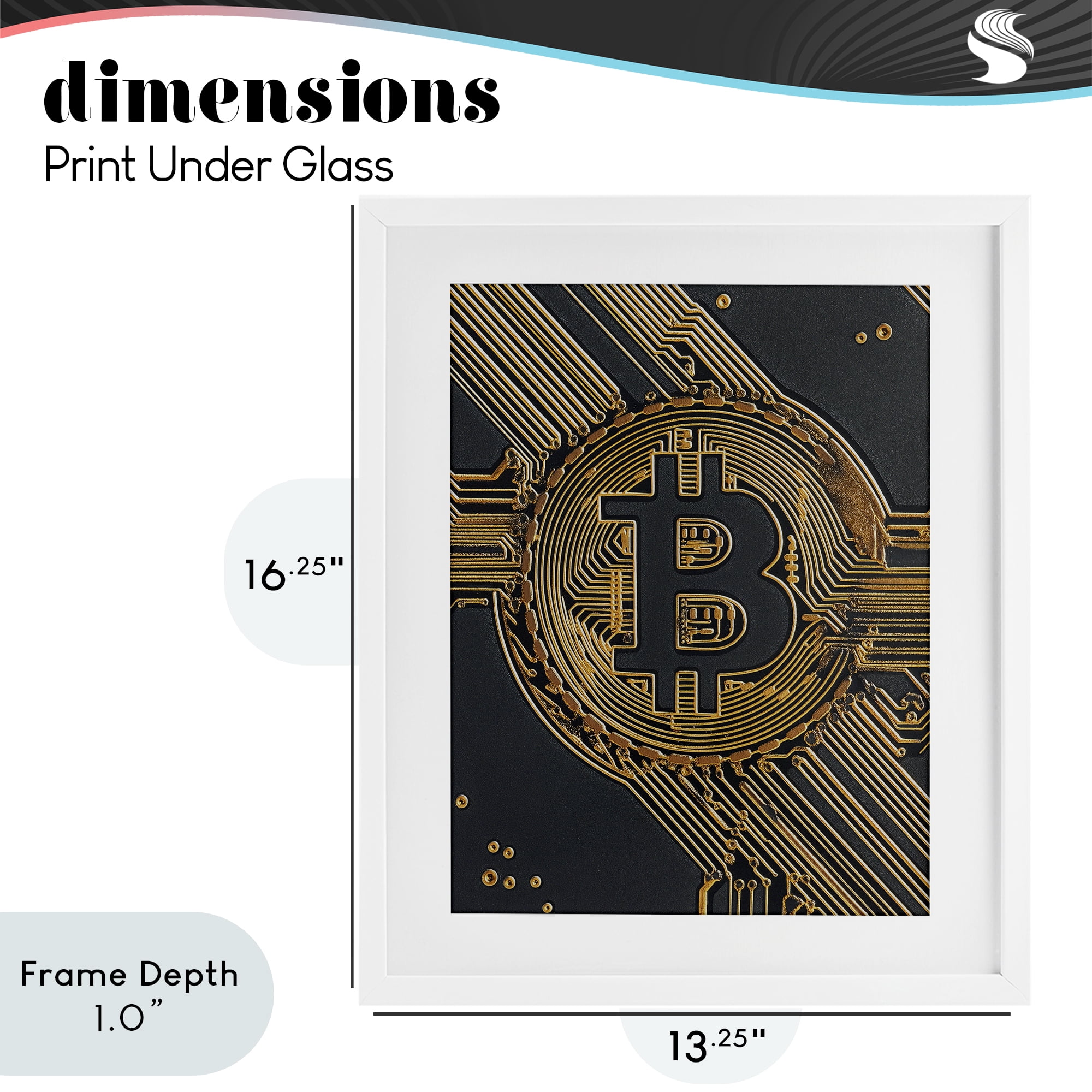 Stupell Industries Web Of Wealth Circuits White Framed Print Under Glass, design by Svetlana Aleynikova
