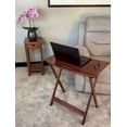 thumbnail image 2 of Fairway Avenue Home 26"W Bamboo Folding Personal Table, Mahogany, 2 of 6