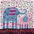 thumbnail image 2 of Conway, Kim 15x15 Black Ornate Wood Framed with Double Matting Museum Art Print Titled - Elephant Walk, 2 of 4