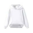 thumbnail image 3 of Kids Autumn Solid Color Hooded Pullover Sweater Middle Large Children, 3 of 4