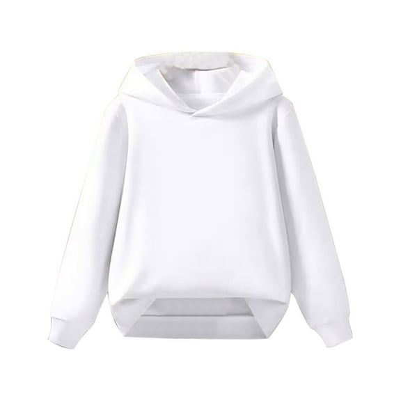 Kids Boys Girls Solid Classic Hoodies Soft Hooded Pullover Sweatshirts for Children‘s Basic Cotton Hoodie School Tops