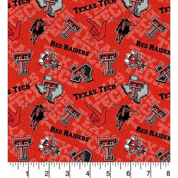 Texas Tech Ttu-1178 Tone On Tone Cotton
