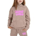thumbnail image 4 of Zylarhe Girls Boys Sweatshirt Girls Outfits&Set Child Toddler Boys Girls Sweatsuits Ocean Graphic Pullover Hoodie Tops And Sweatpants Fashion Tracksuit Set Khaki 2-3 Years, 4 of 4