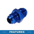 thumbnail image 6 of Unique Bargains Male Flare Reducer Hose Fitting Adapter AN8-AN8 Fuel Line Connector Aluminum Blue, 6 of 6