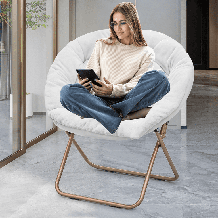 Magshion Set of 2 Folding Saucer Chair for Adult