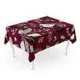 thumbnail image 1 of LADDKE Winter Holiday Flowers of Poinsettia Holly Berries Cardinal Birds Mistletoe Tablecloth Table Desk Cover Home Party Decor 60x104 inch, 1 of 1