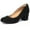 Black, variant on Bocca Women's Low Heel Pumps Black Glitter Chunky Block Dress Shoes 6M
