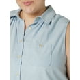 thumbnail image 3 of Lee Women's Plus Size Ruffle Collar Top, 3 of 5