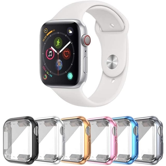 Estuche con película protectora Compatible con iWatch 38 mm 40 mm 42 mm 44 mm Estuche de cobertura total para Apple Watch Series 3/4/5/6 / SE MFZFUKR WMZL-1319-2