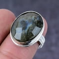 thumbnail image 2 of Natural Labradorite Gemstone Handmade 925 Sterling Silver Jewelry Ring S.6, 2 of 2
