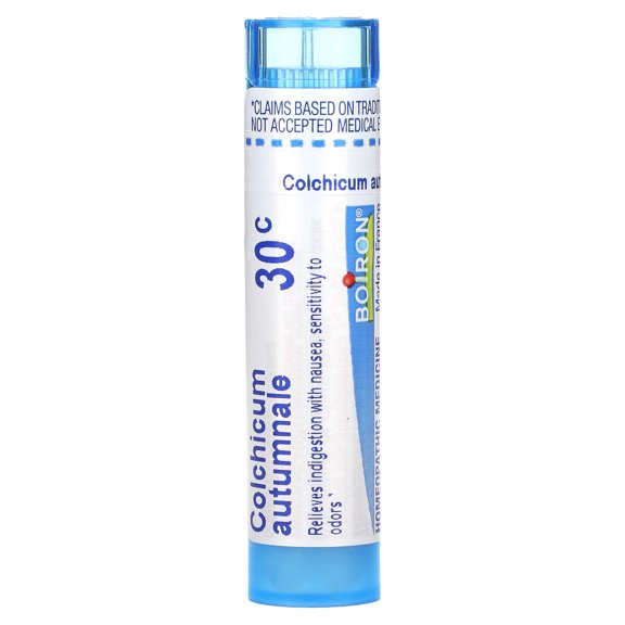 Boiron Colchicum Autumnale 30C, Homeopathic Medicine for Indigestion With Nausea, Sensitivity To Odors, 80 Pellets