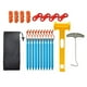 thumbnail image 2 of De Accesorios Para Tiendas De Campaña Al Aire Libre - Paquete De 10 Estacas Para Tiendas De Campaña De 7 "y Líneas Reflectantes De 13 Pies, Azul Soledad kits de clavijas de tienda de dosel, 2 of 9