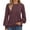 Rose Red, variant on Women's Long Sleeve Pleated Crew Neck Blouse - 82% Polyester Business Casual Top, 2024 Trendy - S-XXL Sizes