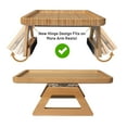 thumbnail image 4 of Shamrock Home Bamboo Couch Arm Table for Living Room Couches, Tv Tray Side Tables for Small Spaces, Beige 13.75*9.5, 4 of 8