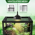 thumbnail image 4 of Ataucjin 34 Gallon Reptile Tall Glass Terrarium, 24" x 18" x 18" with Top Screen Ventilation Tall Reptile Tank, Toughened Glass Reptile Tank, Double Hinge Door & Anti Escape for Lizard Snake, 4 of 7