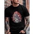 thumbnail image 4 of Men's T-Shirt,Short Sleeve Tee Shirt Casual Tops Electric Guitars Skeletons Crewneck T Shirts for Men, 4 of 8