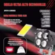 thumbnail image 4 of Linterna LED 10000 lúmenes, 5000 mAh USB recargable 26650 batería incluida, 274 modos de luz, zoom, largo tiempo de trabajo linterna táctica de mano para camping, senderismo, caza, emergencia, 4 of 8