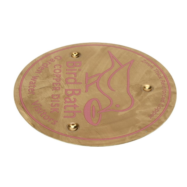 Disco De Cobre Para De Pájaros, Limpiador De Agua De Cobre Puro Compacto De 1 Mm De Espesor, Soporte De Punto Triple Eficiente Para Exteriores