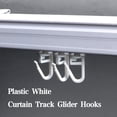 thumbnail image 4 of 100 Pcs Plastic White Curtain Track Glider Hooks Shower Curtain Hooks Curtain Hooks Plastic for Glider Rail Track White Plastic Curtain Hooks, 4 of 4