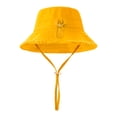 thumbnail image 5 of TOPTIE Frayed Bucket Sun Hats Casual Wide Brim Cotton Beach Hat Vacation Travel Accessories Unisex-Yellow, 5 of 7