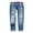 White, variant on Aayomet Denim Pants Women's Fashion Print Street Loose Washed Polished Waist Ripped Jeans Denim Trousers,Red S