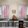 thumbnail image 2 of Abstract Oil Paiting Watercolor Kitchen Curtains - Vintage Tier Cafe Curtains for Bathroom Living RV Rod Pocket Window Drapes 36 Inch 2 Panels Set 28"x36" Window Treatment Tiers, 2 of 4