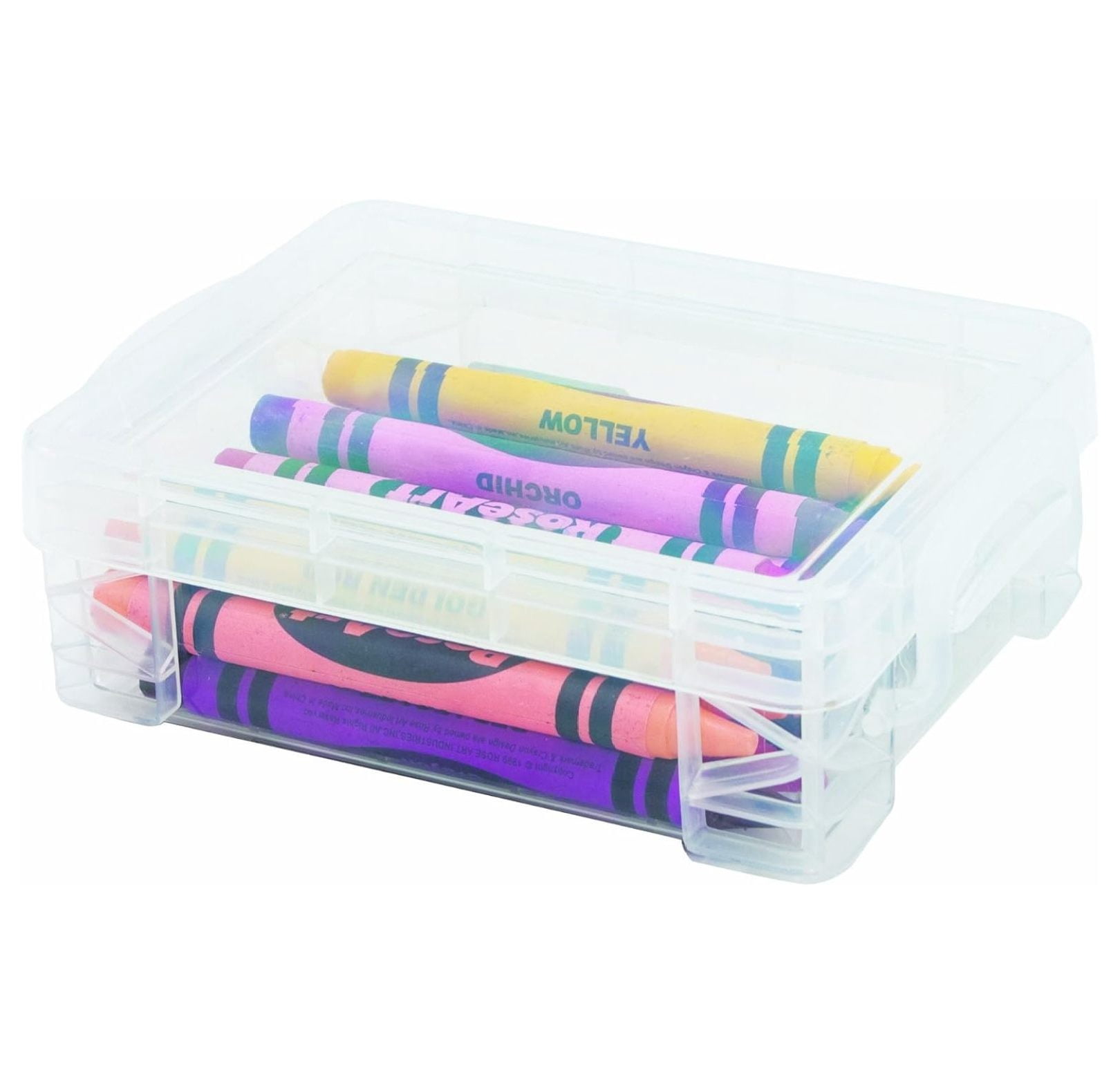 Super Stacker Crayon Box, 3.5 x 4.75 x 1.5 Inches, Clear, Case of 18 (40311CT)