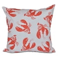 thumbnail image 1 of E by Design Nautical Nights Lobster Fest Print Outdoor Pillow, 1 of 4