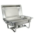 thumbnail image 5 of ZENSTYLE 8 qt Industrial Stainless Steel Full Size Chafing Dish Buffet Set - Mirror Finish with Two Fuel Safety Burners for Keeping Temperature(Set of 2), 5 of 5