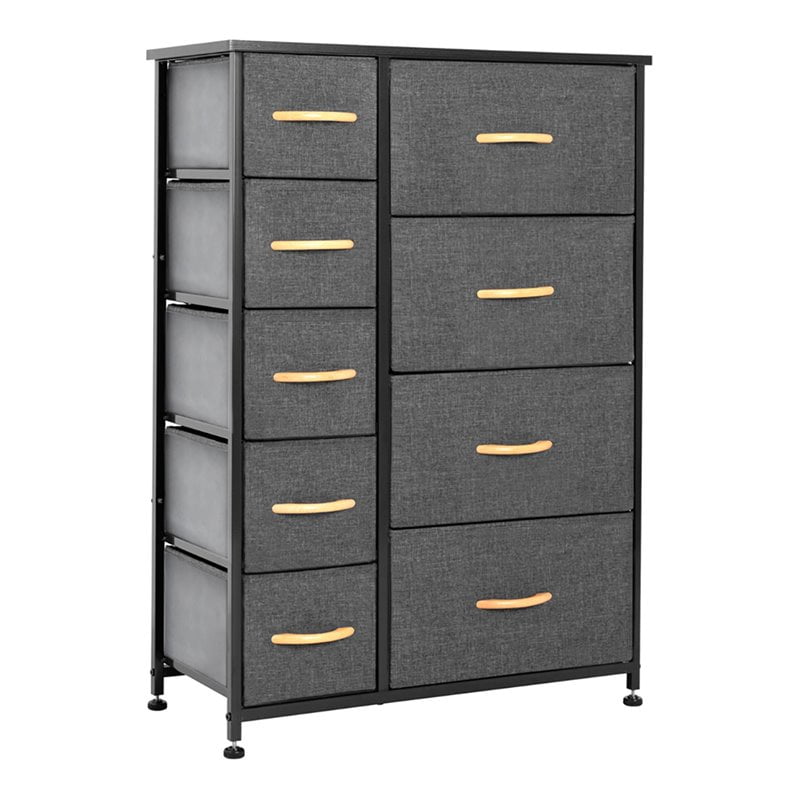 Pellebant 9 Drawers Fabric & Steel Vertical Dresser Storage Tower in