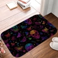 thumbnail image 5 of 1pc Colorful Skulls Absorbent Non-Slip Bathroom Thickened Flannel Rug Decor,Soft,Quick Drying,Suitable For Indoor/outdoor Use,Bathrooms,Bedrooms,Kitchens,Terrace,Laundry Rooms,16"x24", 5 of 9