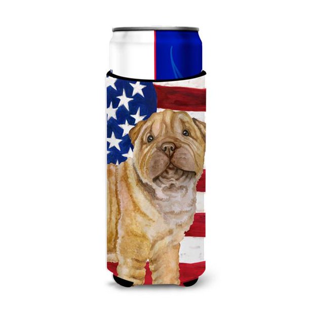 Shar Pei Chiot Patriotique Michelob Ultra Hugger pour les Canettes Minces