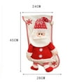 thumbnail image 5 of Sijiali Christmas Stockings Snowman Santa Claus Character Ornamental Large Capacity Knitted Xmas Stocking Children Gift, 5 of 10