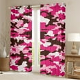 thumbnail image 2 of Manfei Girl Pink Camouflage Black Out Curtains,Rustic Farmhouse Cabin Curtains Pack of 2 (42x63 Each),Military Camo Bedroom Curtains For Boys Kids,Super Cozy Room Decor, 2 of 6
