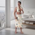 thumbnail image 6 of Colevkie Men's Wearable Bath Skirt & Towel 2 Pieces Bath Wrap Set Soft Absorbent Beach Towel Bath Towel Polyester with Pocket Portable Home Sauna Hotel Printed Beach Pattern, 6 of 7
