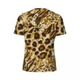 thumbnail image 6 of T Shirt For Men Gold Leopard Print Animal Pattern Trending Gym T-Shirts Short Sleeve Comfortable Tsh, 6 of 7