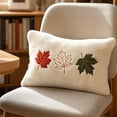 thumbnail image 5 of SLYNSHome Fall Throw Pillow Cover Maple Leaf Embroidery Soft Plush Textured Decorative Cushion Case For Sofa Couch Living Room Autumn Harvest Home Decor&nbsp;, 5 of 7