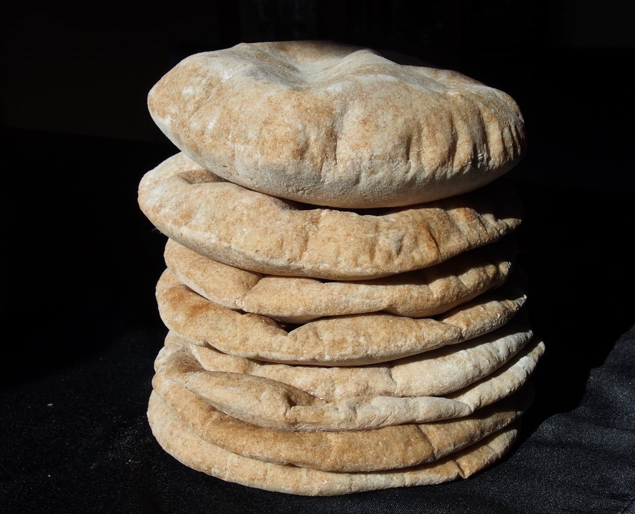 Pita Bread - Whole Wheat - 12" loaves -10 Bags - 6 loaves per bag (SHIPS ON FRIDAYS)
