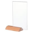 thumbnail image 2 of KAKOWELY Sign Holder Convenient Menu Holders Desktop Photo Container Display Stand Acrylic Table Advertisement Rack for Shop Wedding Party (Transparent, A6 Size), 2 of 4